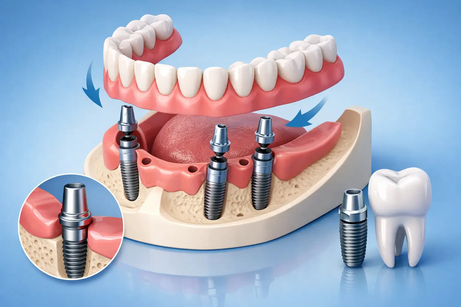 How All on 4 Works for Full-Arch Teeth