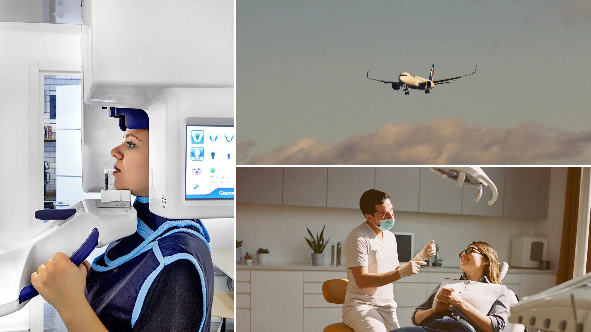 The DENTAGLOBAL journey: a panoramic dental X-ray scan in the UK, flying to Turkiye, and a relaxed consultation in a modern dental clinic