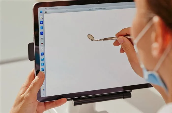 Dental team reviewing a case